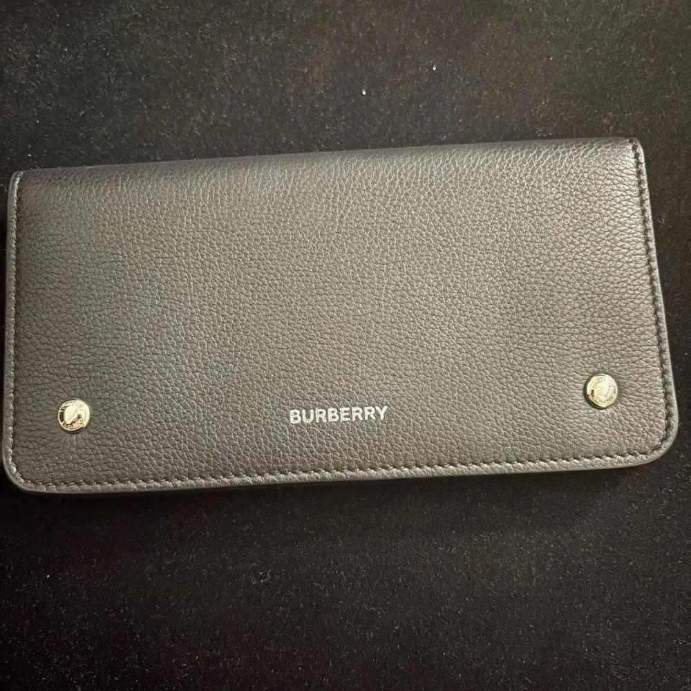 Brand new Burberry Black Leather Wallet/ check holder/ card holder